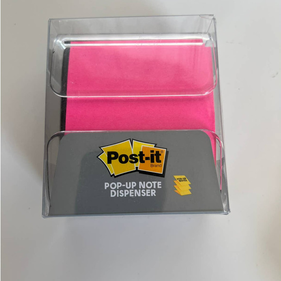 Post-it Pop-Up Notes Dispenser for 3" x 3" Notes, Black - Picture 1 of 4